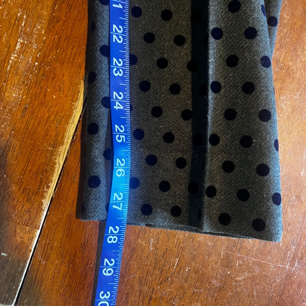 Boden Olive Green Wool Blend Polka Dot Trousers Pants US 6R Career Preppy Academ - Picture 7 of 12